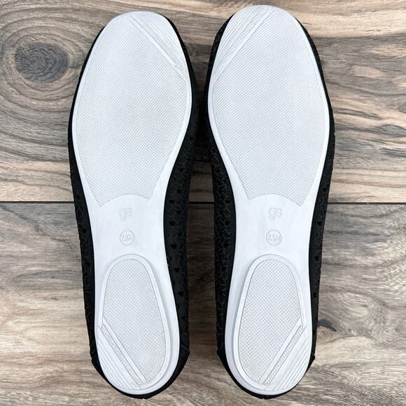 NWOB Gentle Souls by Kenneth Cole Eugene Woven Travel Ballet Flats 7.5M Leather - Picture 9 of 11